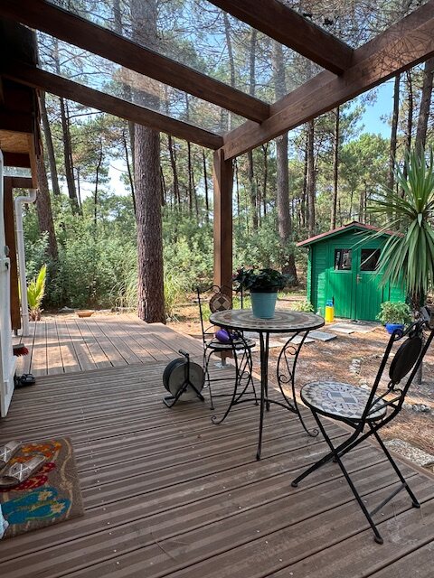Überdachte Terrasse mit Sitzgruppe – Ferienhaus Egypte 9 West, Euronat